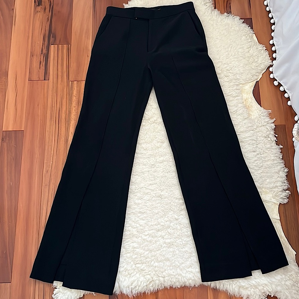 &other stories black dress pants with front slits